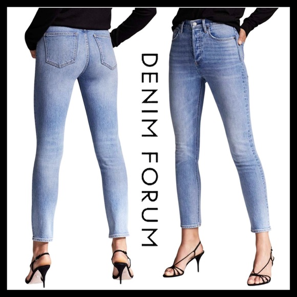Denim Forum Denim - Denim Forum Aritzia 'The Yoko High Rise' Slim
High-waisted Denim Jeans Size (27)